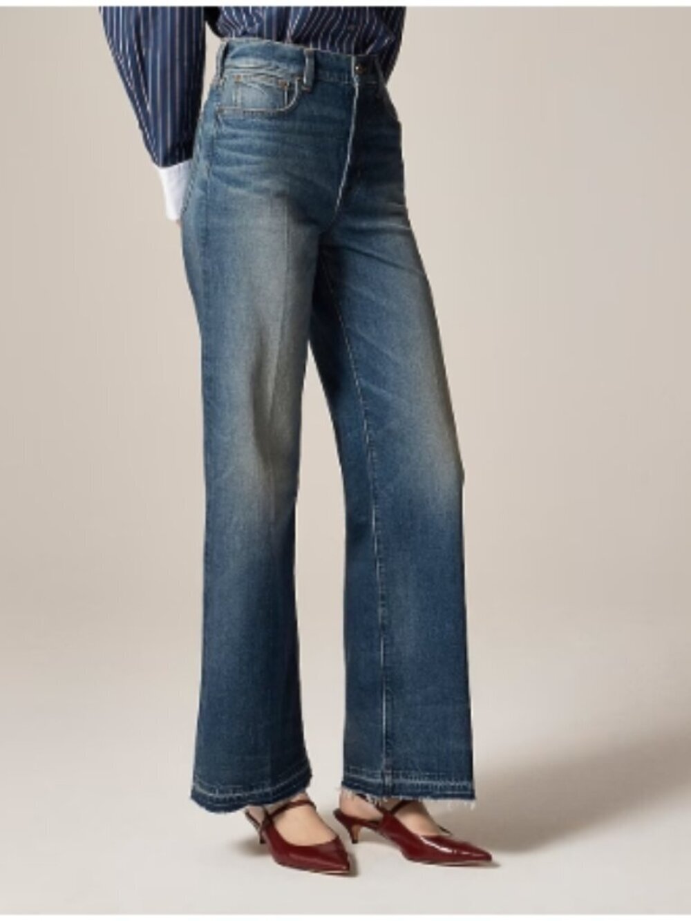 J.Crew Denim Trouser Jean in Kate Wash, Size 25, NWT